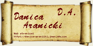 Danica Aranicki vizit kartica